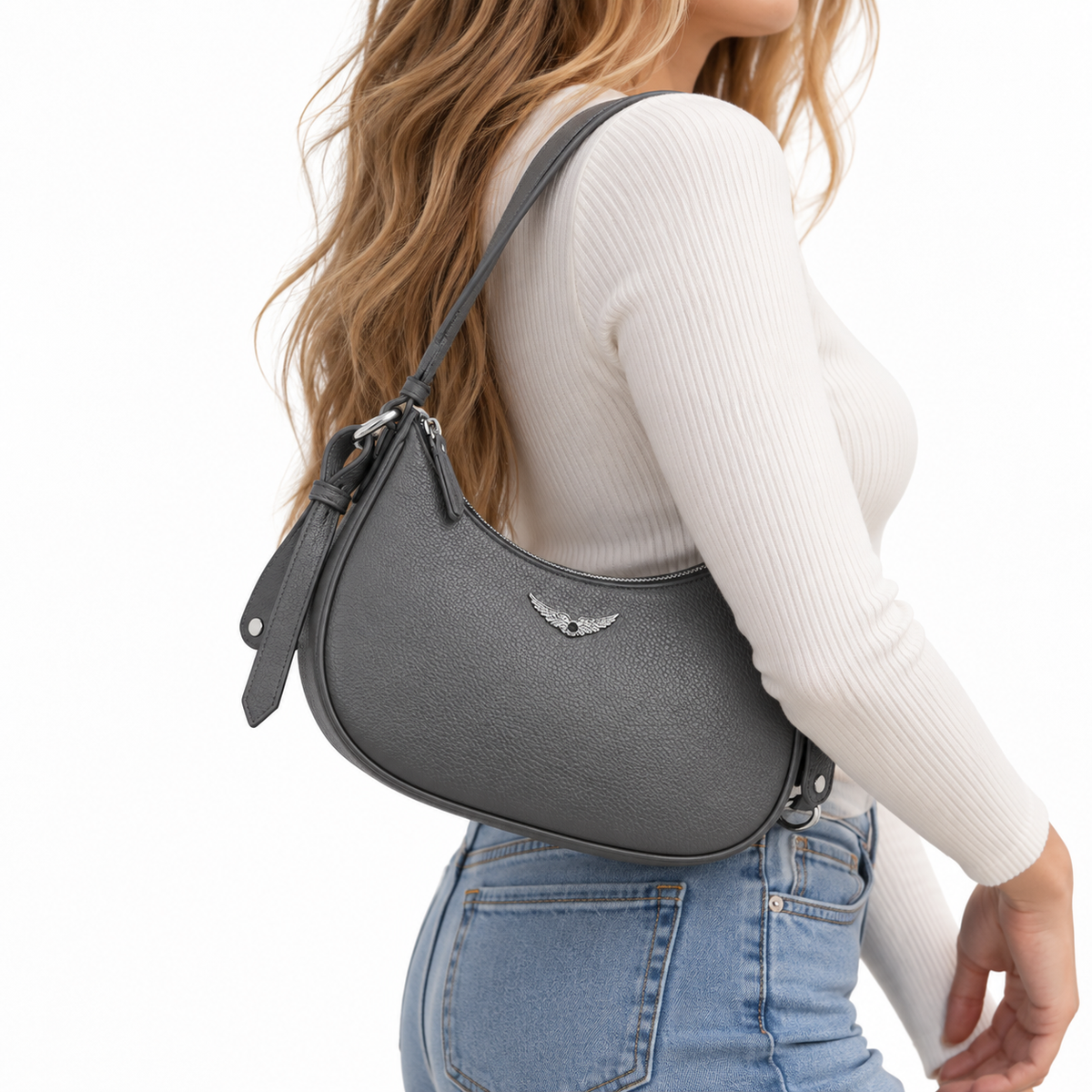 Cartera Moonvibe gris Zadig
