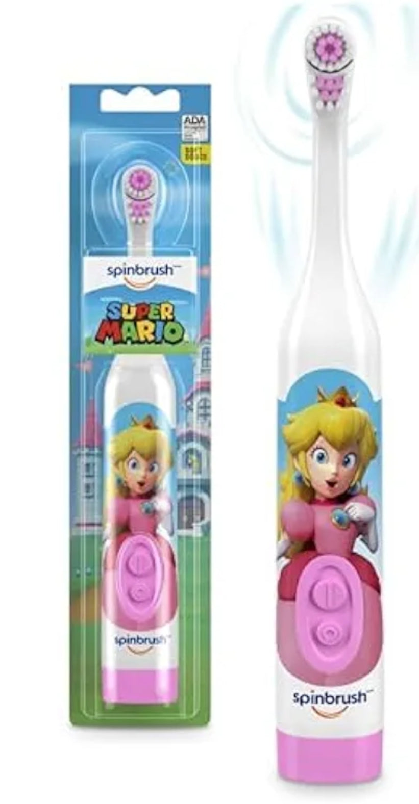 Cepillo Eléctrico Princesa Peach Infantil, suave y a pilas