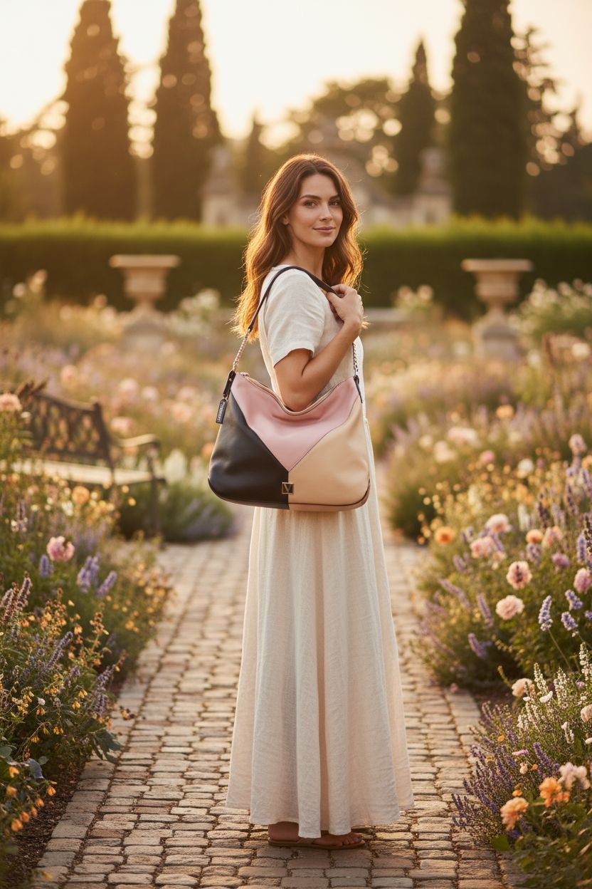 👜 Cartera Victoria’s Secret – Diseño Tricolor Elegante