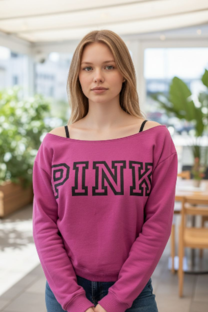 .Polerón PINK Fucsia Crop – Estilo Trendy y Comodidad
